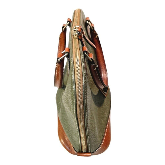Dooney & Bourke Green and Tan Handbag - Picture 8 of 16